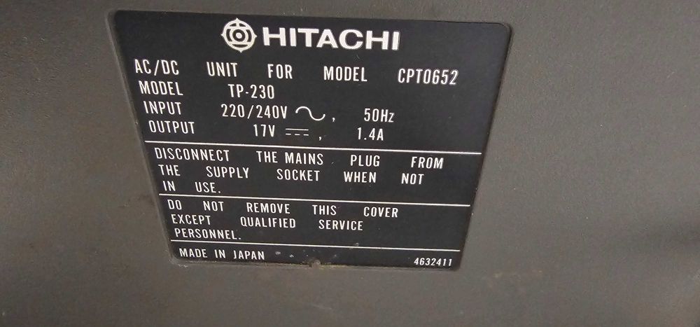 Portabil Hitachi cu tv si caseta  Hitachi