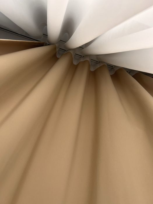 Draperii bej cu rejansa (3,8 m in total)