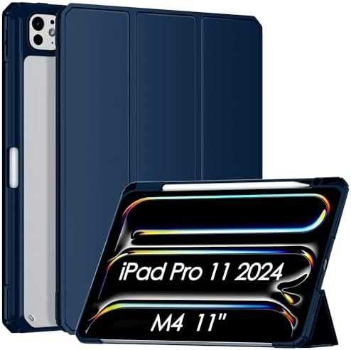 Нов Смарт калъф за iPad Pro 11 M4 2024, тънък дизайн, триъгълна стойка