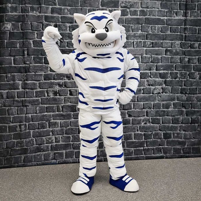 Costum Mascotă Tigru Alb Musculos Profesional Handmade – Evenimente, Petreceri, Promovare