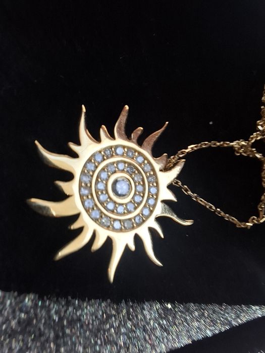 % Lantisor / Colier AUR 18K cu DIAMANTE naturale GLAMIRA - NOU