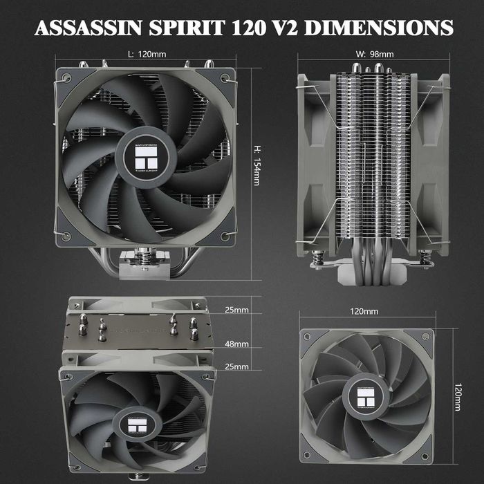 Cooler CPU Aer Thermalright Assassin Spirit 120 V2 Plus,AMD Intel
