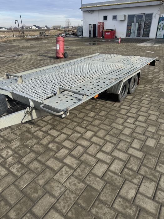 Ocazie !! Platforma / trailer pongratz  austriac  , basculabil impecabil