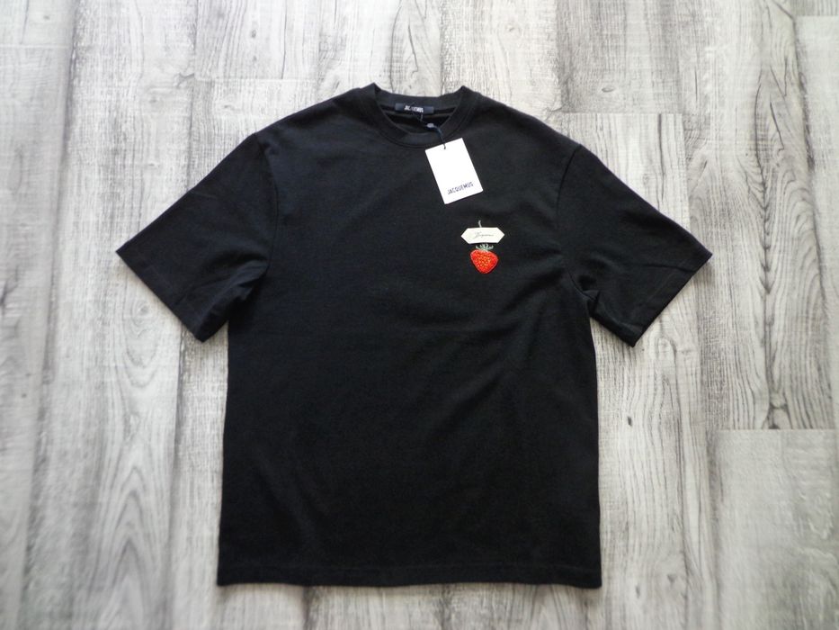 Мъжка тениска JACQUEMUS Strawberry Patch Black T shirts