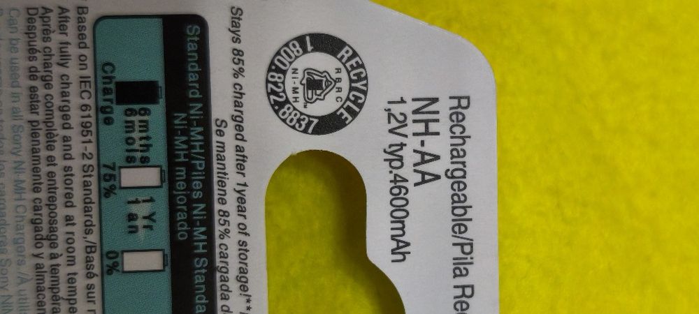 SONY- AAA CicleEnergy, 4300mAh аккумуляторные батарейки типа-ААА