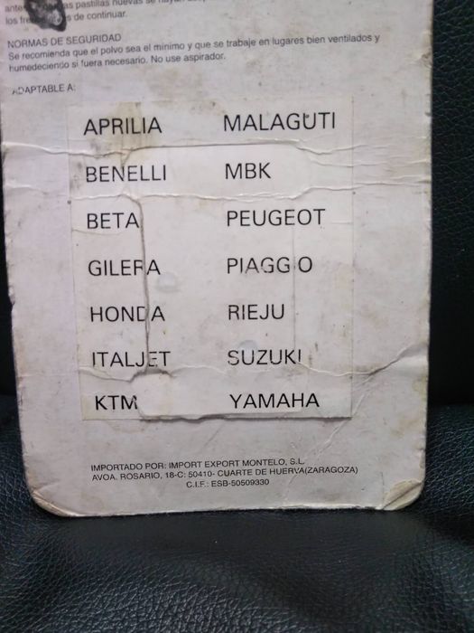Plăcute frână moto, ATV, motoscuter, Gilera, Piaggio, Malaguti, Beta