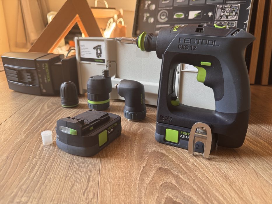 Festool CXS 12 2,5-Set + EX-UNI + 2 acumulatori | Garanție 09/2027