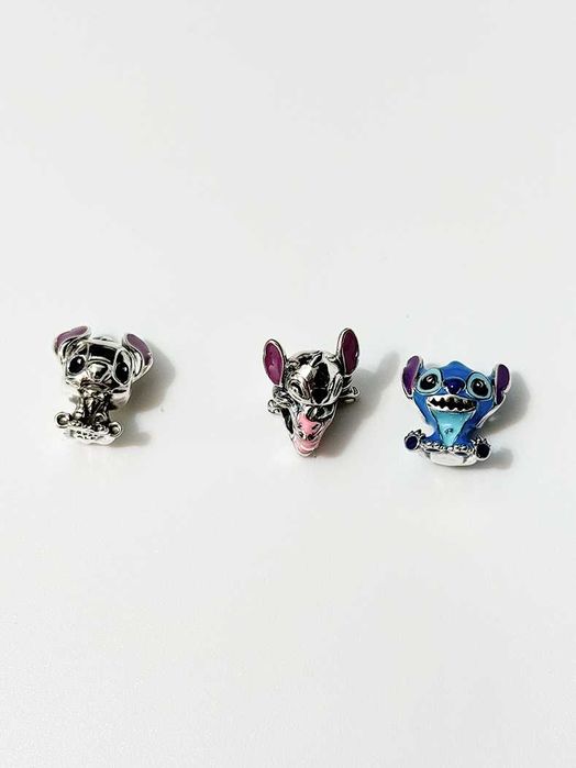 Set 3 talismane/charmuri Disney (Stitch) - argint - vand lotul sau la bucata