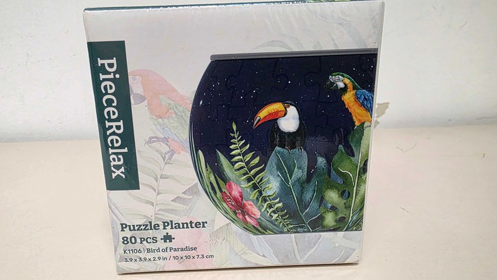 Puzzle 3D PieceRelax 80 piese – ghiveci Pasărea Paradisului, nou