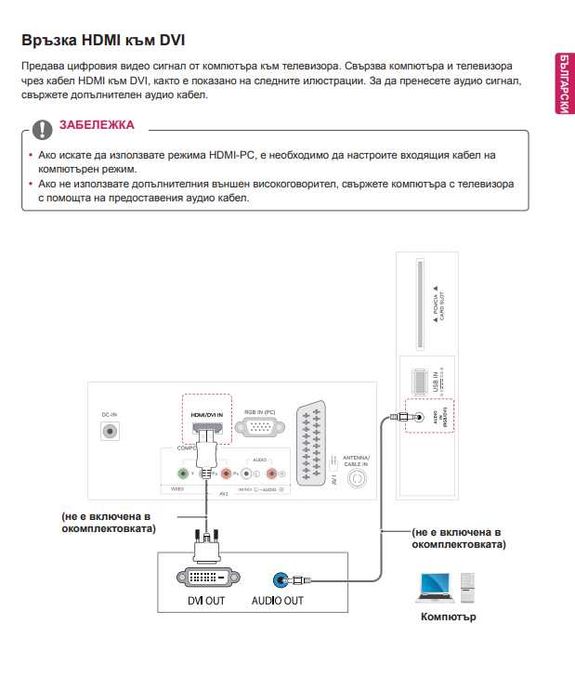 Монитор 21,5" с ТВ цифров тунер LG M2232D