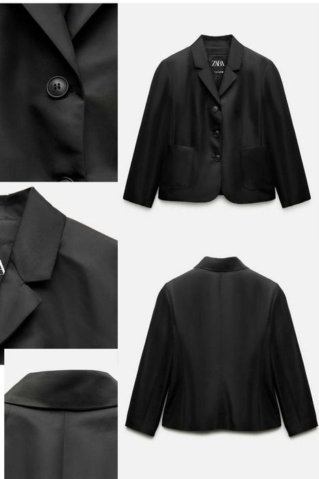 Комплекти Зара зелен 100 % вълна и черен полиамид НОВИ с етикет