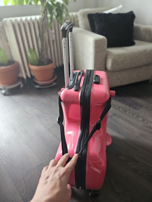 Valiza cu Sezut pentru Copii, cu Roti, Centura de Siguranta, ABS, 20 L