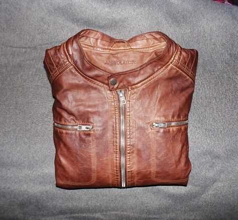 кафяво кожено яке