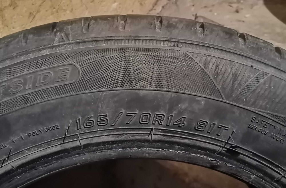 Продавам 2 броя летни гуми 165.70.14 на 1 сезон дот 2021 Falken