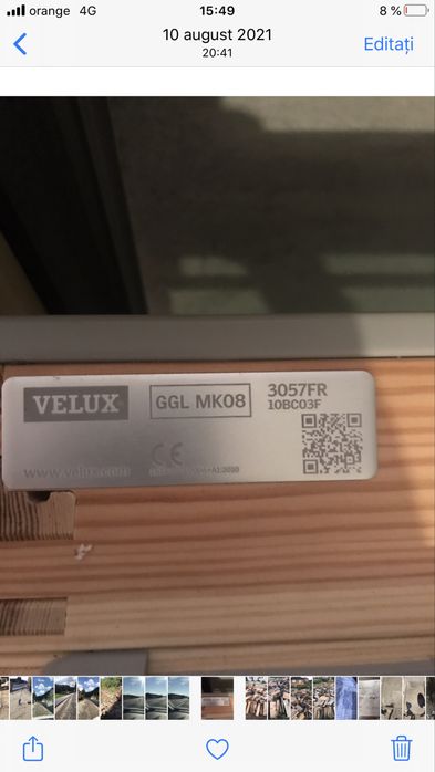 Vand geam velux pentru mansarda cu ruleta