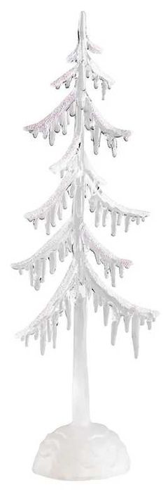 Настольная декоративная светодиодная ёлочка (25 см, белая)