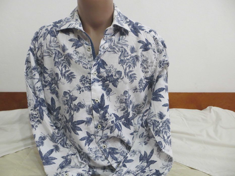 Мъжки ленени ризи с дълъг ръкав Olly Gan, Zara,  Benetton