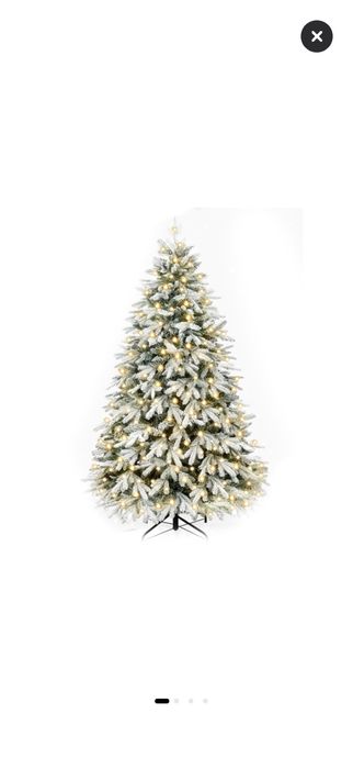 Brad artificial nins Yorbay cu lumini LED suport inclus 150 cm