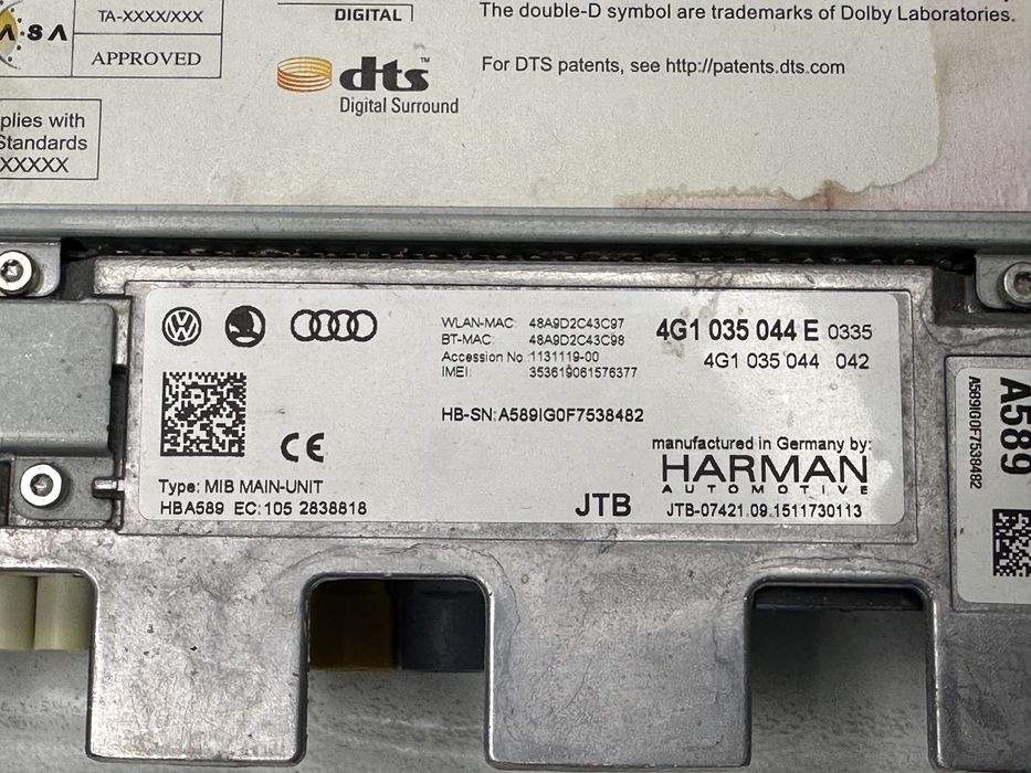 Мултимедия AUDI A6 A7 4G1035044E