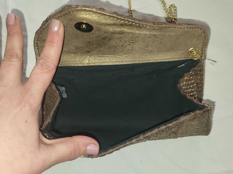 истински ПИТОН красива чанта