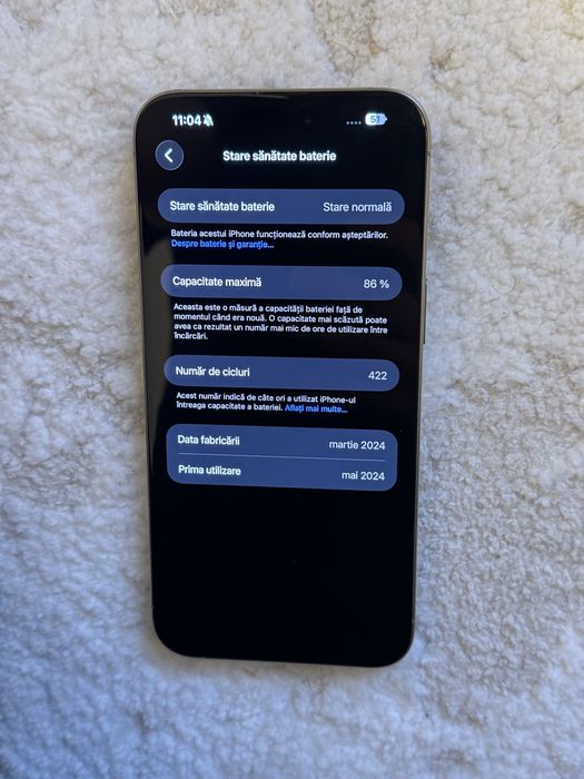 Iphone 15 PRO MAX 256GB Natural Titanium inca in garantie