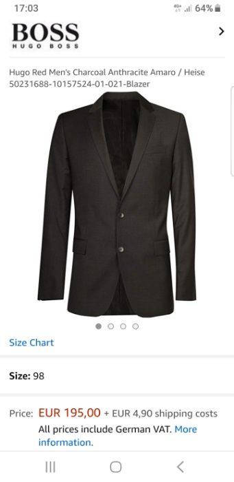 Costum Hugo Boss 2 piese, nou, înaltă calitate, cumpărat din Londra