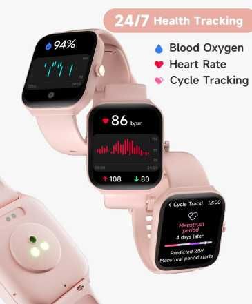 Смарт часовник TOOBUR, 1,95" дисплей, отговор/осъществяване на повикв