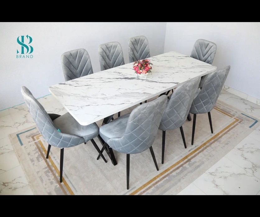 Стол стулья 1.5метр.+6стулья