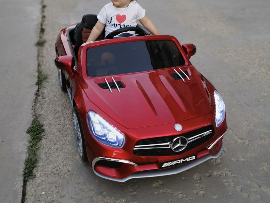 Masina electrica copii MERCEDES SL65 ROSU 12V cu telecomanda, scaune din piele