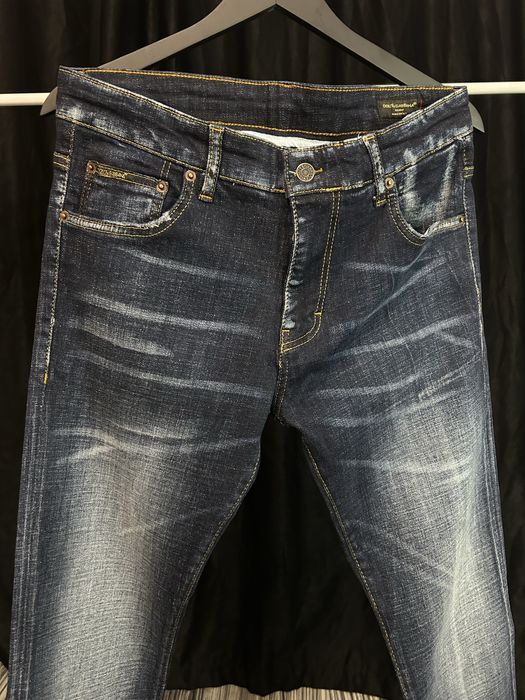 Blugi Dolce&Gabbana  Denim Premium Bărbați Model Nou Slim Fit Logo Brodat Design Modern