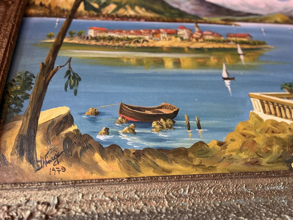 Tablou vechi pe panza