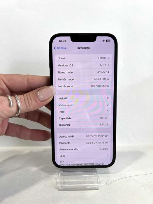 iPhone 14, 28GB/Space Black, impecabil!