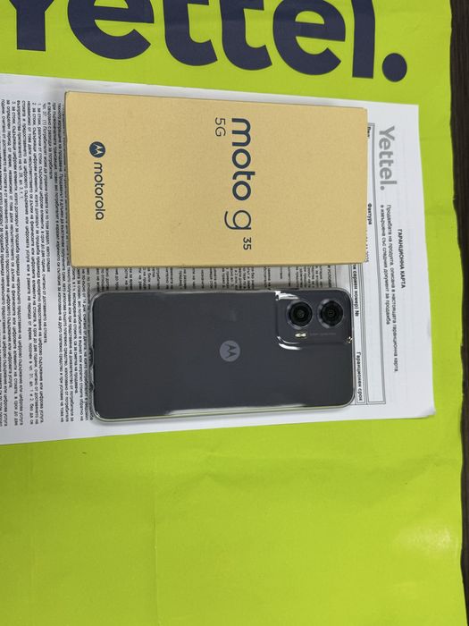 ЧИСТО НОВ 256GB Motorola g35 5G Yettel Гаранция 2029г, Grey | Сив