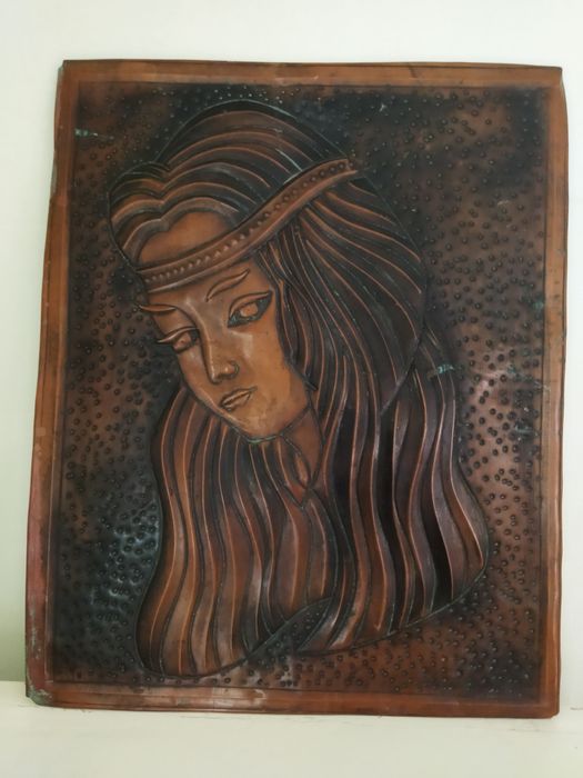 Картина, чеканка медная.