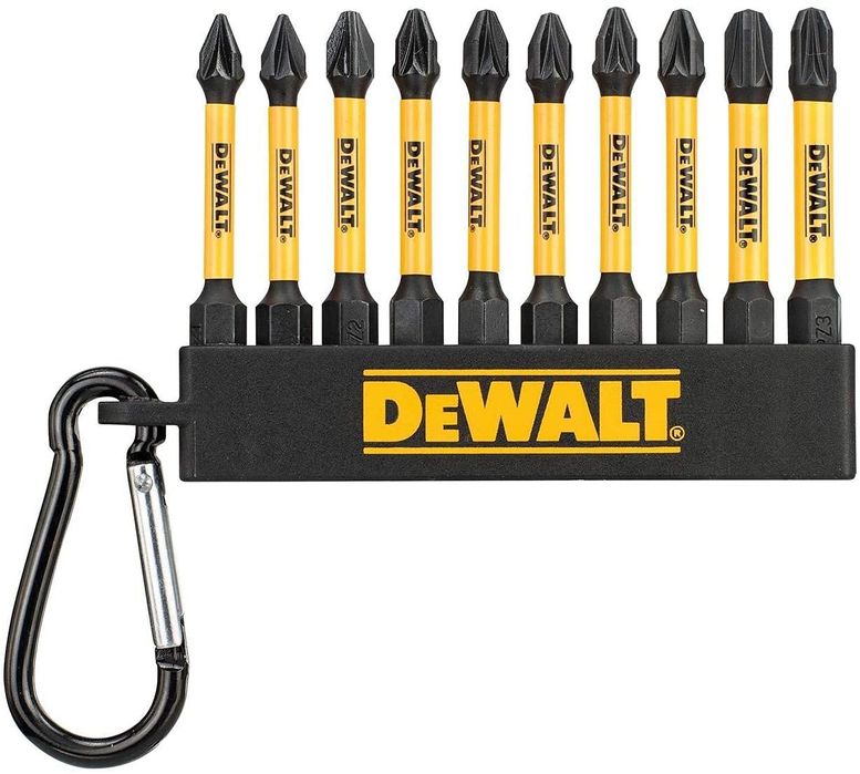 Комплект ударни битове с карабинер DeWALT DT7274, PZ2/PZ3/PH2 10 бр.