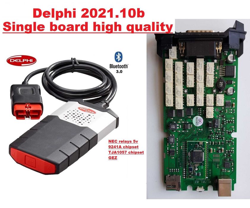 Tester diagnoza multimarca Delphi DS150 cu o singura placa electronica, soft 2021.10b, firmware 4601