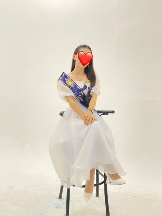 Выпускное белое платье