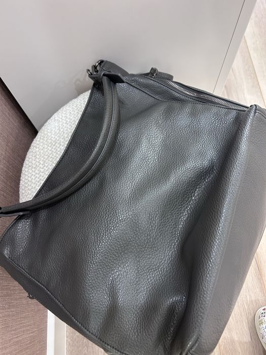 Чанта сива еко кожа