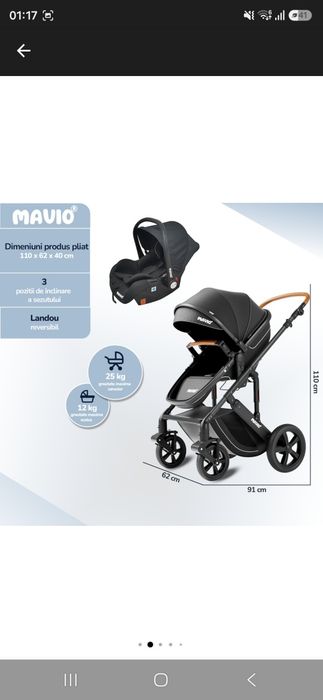 Carucior mavio 3 in 1