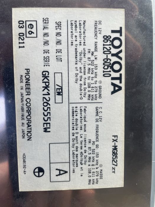 Магнитола штатная Прадо 120