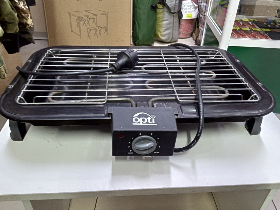 Электрический настольный гриль-барбекю марки "Opti"