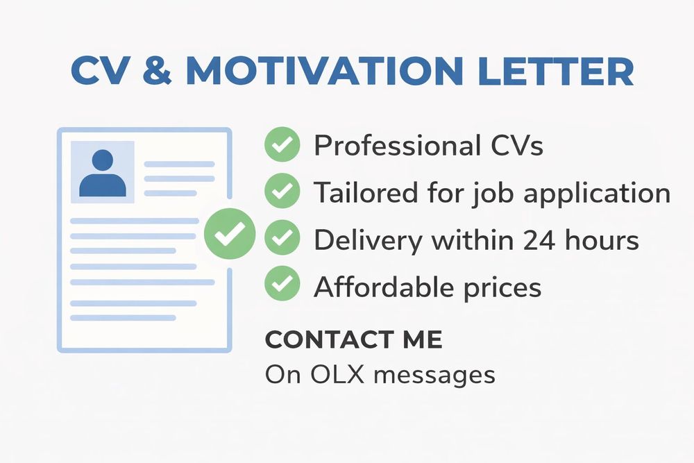 Изготвяне на CV и мотивационно писмо – до 24 часа