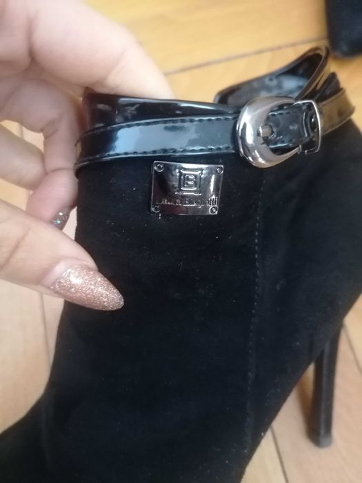 Дамски елегантни маркови боти от велур Laura Biagiotti