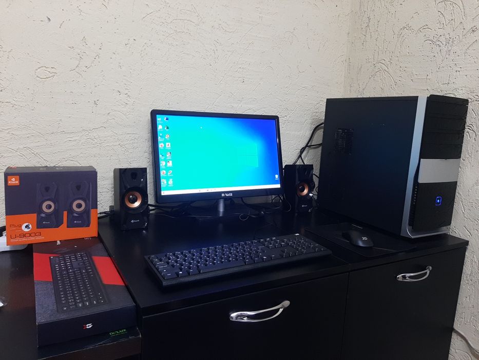 Компьютер i3 Windows 10/Core i3/SSD256GB/Озу 4ГБ/Монитор 20° Компютер