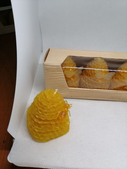 Set lumânări ceară naturală albine