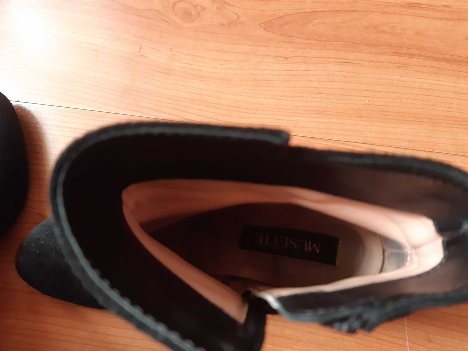 Ghete Musette piele intoarsa