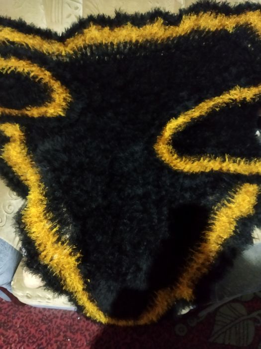 Шаль ручная вязка чёрная