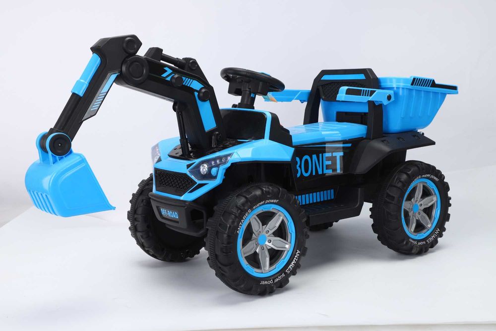 Excavator cu bascula si cupa electrica, Bonet 2x 30W 12V #Blue