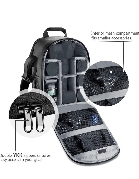 Проф. фотографска чанта. високо качество. камера. обектив. раница.