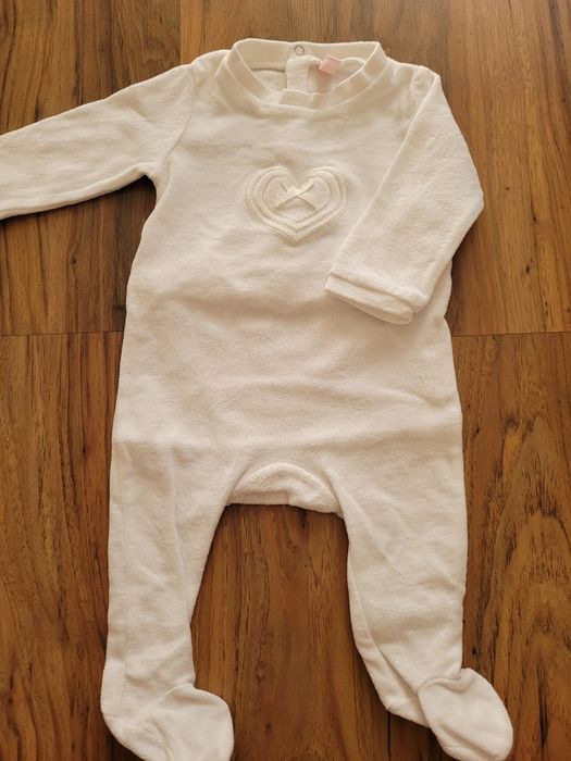 Бял ромпър гащеризон Losan, 3-6 месеца